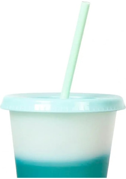 Sarı 473 ml Renk Değiştiren Soğuk Bardaklar Yeniden Kullanılabilir Plastik Bardak Kapaklı ve Samanlı Soğuk Bardak Saman Bardak Drinkware Mutfak Aletleri (Yurt Dışından) fırsatları