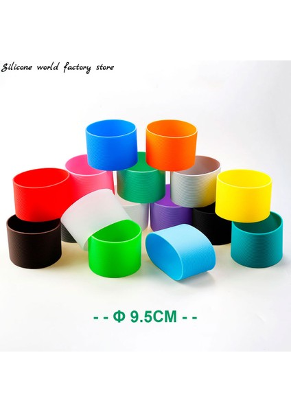 Şeffaf 16 Renk 9.5 cm Silikon Bardak Kol Isı Yalıtımlı 95 mm Çizgili Kaymaz Sarar Cam Bardak Kol Su Şişesi Su Isıtıcısı Kapağı (Yurt Dışından) modelleri