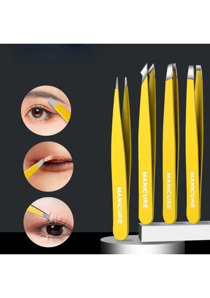 Gök Mavisi 4 Adet Paslanmaz Çelik Kaş Cımbızı (Yurt Dışından) modelleri