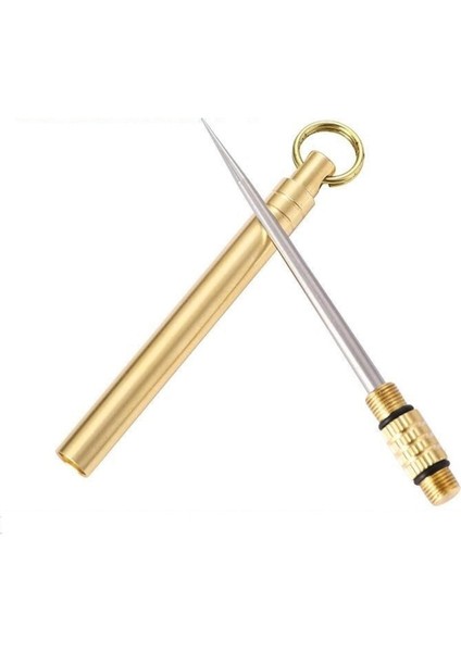 07 Titanyum Açık Edc Taşınabilir Çok Fonksiyonlu Kürdan Şişesi Meyve Çatalı Kamp Aracı Kürdan Tüpü Diş Ipinden Daha Güçlü (Yurt Dışından) fiyatları