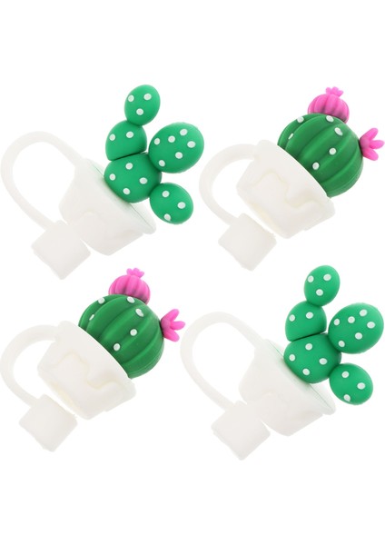 Yeşil Içme Suyu Borusu Sevimli Saman Fişi Yeniden Kullanılabilir Ipuçları Kapak Kapakları Kapak Topper Uç Koruyucuları (Yurt Dışından) indirimleri