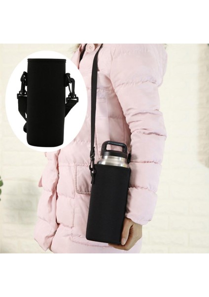 36OZ Termos Kapak Taşınabilir Termos Şişe Taşıyıcı Yalıtımlı Bardak Kapağı Çanta Tutucu Kılıfı Kayışlı (Yurt Dışından)