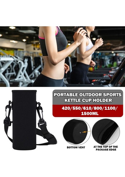 Kırmızı 1000 ml 420-1500 ml Spor Su Şişesi Kılıfı Yalıtımlı Çanta Neopren Kılıfı Tutucu Kol Kapak Taşıyıcı Kupa Şişe Bardak (Yurt Dışından)