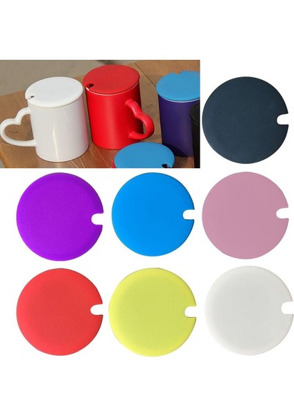 Beyaz Gıda Sınıfı Silikon Bardak Kapağı Kapaklı Çentikli Toz Geçirmez Kapaklı Bardak Su Şişesi Sızdırmaz Evrensel (Yurt Dışından) fiyatları