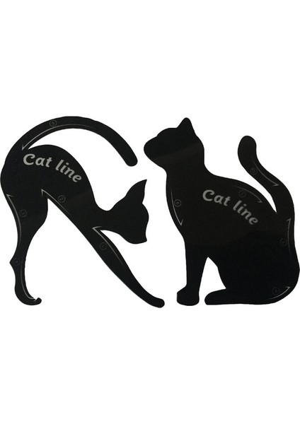 Kedi Hattı 1 Takım Şablon Göz Farı Makyaj Aracı Kaş Şablon Bakım Dokuz Kuyruklu Tilki Yeniden Kullanılabilir Çıkartmalar Eyeliner Şekillendirici Kozmetik Araçları 2023 (Yurt Dışından)