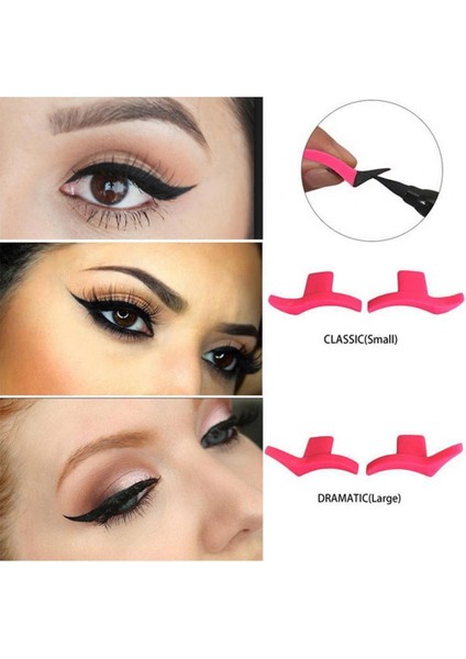 Dramatik Eyeliner Şablonu Sıvı Göz Kalemi Damga Kedi Gözü Eyeliner Stencil Çok Fonksiyonlu Kanat Tarzı Eyeliner Pullar Aracı Makyaj Şablonları (Yurt Dışından) modelleri