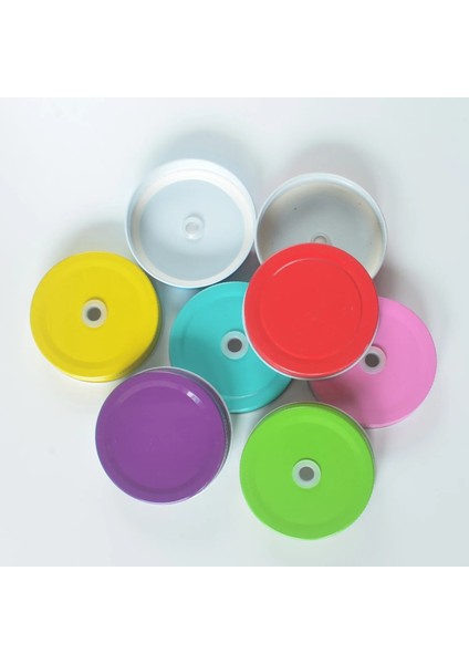 Deliksiz Çok Renkli 7 cm Standart Metal Mason Kavanoz Kapağı Saman Delikli Horoz Kavanoz Kapağı Çocuklar Yetişkin Parti Içme Malzemeleri Plumyl (Yurt Dışından) fiyatları