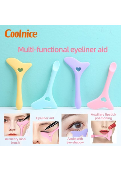 Mavi Silikon Eyeliner Makyaj Şablonlar Kanat Ipuçları Çizim Ruj Giyen Yardım Yüz Kremi Maske Aplikatör Makyaj Güzellik Aracı (Yurt Dışından) fiyatları