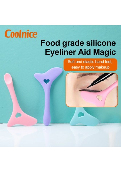 Mavi Silikon Eyeliner Makyaj Şablonlar Kanat Ipuçları Çizim Ruj Giyen Yardım Yüz Kremi Maske Aplikatör Makyaj Güzellik Aracı (Yurt Dışından) modelleri