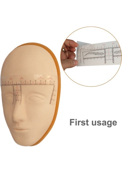 100 Adet Kırmızı 100 Adet Tek Kullanımlık Kaş Stencil Etiket Microblading Aksesuarları Kaynağı Kalıcı Makyaj Kaş Cetvel Ölçme Şekillendirme Araçları (Yurt Dışından)