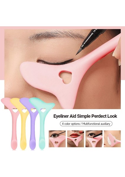 03 2023 Silikon Eyeliner Şablonlar Kanat Ipuçları Marscara Çizim Ruj Giyen Yardım Yüz Kremi Maske Aplikatör Makyaj Aracı Yeniden Kullanılabilir (Yurt Dışından) fiyatları