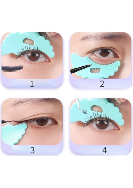 Yeni Rastgele Renk 1 Adet Mavi Hollowout Eyeliner Şablonlar Kanat Ucu Marscara Çizim Ruj Giyen Yardım Resusabl Yüz Kremi Maskesi Aplikatör Makyaj Aracı (Yurt Dışından) fiyatları