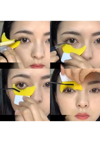 Yeni Rastgele Renk 1 Adet Mavi Hollowout Eyeliner Şablonlar Kanat Ucu Marscara Çizim Ruj Giyen Yardım Resusabl Yüz Kremi Maskesi Aplikatör Makyaj Aracı (Yurt Dışından) fırsatları