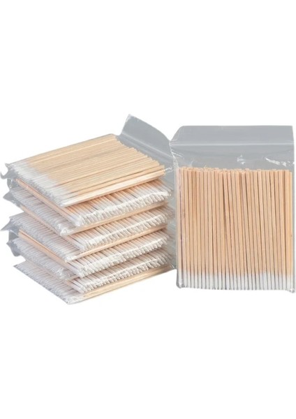 7.3CM-1000PCS 1000PCS Yüksek Kaliteli 7.3cm Sivri Kısa Pamuklu Çubukla Dövme Kaş Güzellik Aşılama Kirpik Küçük Pamuklu Çubukla Sopa (Yurt Dışından)