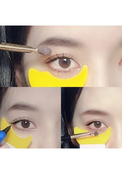 Beyaz 1 Adet Silikon Eyeliner Şablonlar Çizim Şablonu Şekillendirme Göz Farı Maskara Koruma Yardımcıları Yüz Kremi Maskesi Aplikatör Acemi Makyaj Aracı (Yurt Dışından) fırsatları