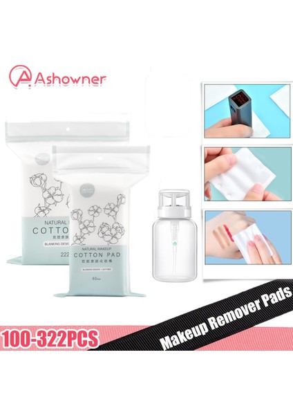 Set 7 100-322 Adet Makyaj Temizleme Pedleri 3 Katmanlı Pamuk Mendil Yumuşak Makyaj Yüz Temizleyici Cilt Bakımı Emzirme Pedleri Cilt Temizleme Aracı (Yurt Dışından) fiyatları