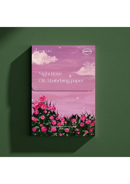 No.7 Gece Gülü 100 Adet Yağ Kontrolü Yüz Emici Kağıt Yüz Yağ Kontrolü Temizleme Mendilleri Emici Levha Yağlı Paspas Doku Güzellik Temizleme Aracı (Yurt Dışından)