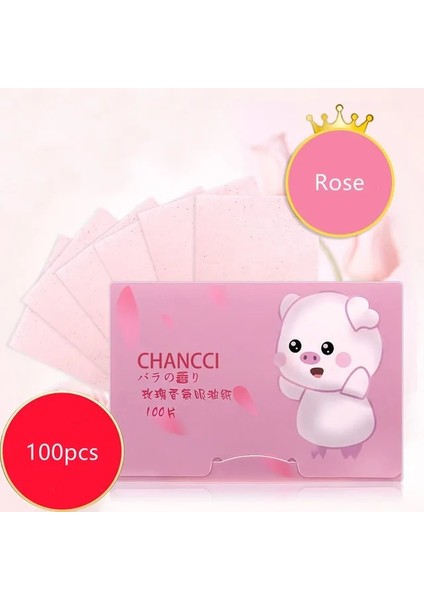 A-Rose Yüz Yağı Kurutma Kağıdı Taşınabilir Ekstraksiyon Keten Kokusu Ferahlatıcı Yağ Kontrolü 100 Parça Yağ Kurutma Kağıdı Makyaj Aracı (Yurt Dışından)