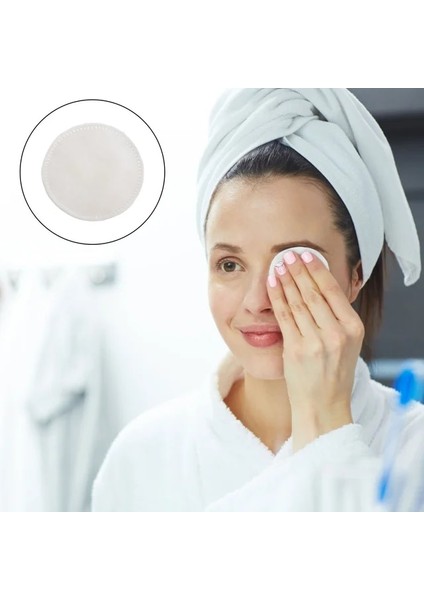 Beyaz 300 Adet Makyaj Pamuğu Pedleri Kalınlaşmış Üç Katmanlı Pamuk Roundsmakeup Temizleme Pedleri Tüm Ciltler Için (Yurt Dışından)
