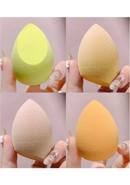 02-No Box 4 Adet Set Kozmetik Güzellik Yumurta Süper Yumuşak Fondöten Makyaj Süngerleri Blender Toz Puf Kadınlar Için Makyaj Aksesuarları Güzellik Araçları (Yurt Dışından)