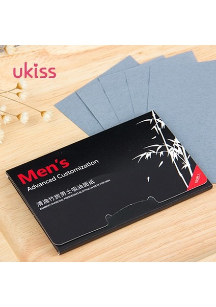 Bambu Kömür Ukıss Yağ Emici Kağıt Yüz Temizleme Gözenekleri Yağ Kontrolü ve Yağ Giderme Protable Paket (1 Paket 100 Adet Içerir) (Yurt Dışından)