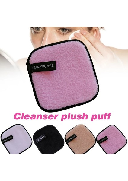 Siyah Yeniden Kullanılabilir Temizleme Bezi Pedleri Vakıf Yüz Cilt Bakımı Aracı Yumuşak Mikrofiber Makyaj Çıkarıcı Havlu Yüz Temizleyici Peluş Puf (Yurt Dışından)