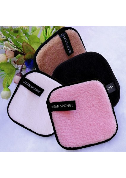 Siyah Yeniden Kullanılabilir Temizleme Bezi Pedleri Vakıf Yüz Cilt Bakımı Aracı Yumuşak Mikrofiber Makyaj Çıkarıcı Havlu Yüz Temizleyici Peluş Puf (Yurt Dışından)