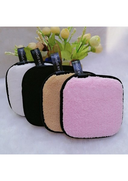 Siyah Yeniden Kullanılabilir Temizleme Bezi Pedleri Vakıf Yüz Cilt Bakımı Aracı Yumuşak Mikrofiber Makyaj Çıkarıcı Havlu Yüz Temizleyici Peluş Puf (Yurt Dışından)