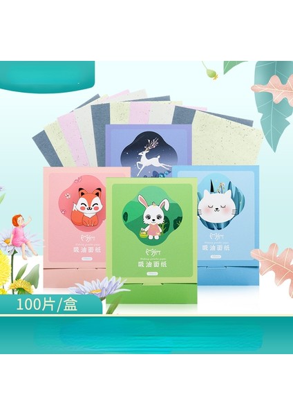 Sky Blue 100 Adet/kutu Yüz Yağı Kurutma Kağıdı Taşınabilir Paspas Yüz Mendil Yüz Temizleyici Yağ Kontrolü Yağ Emici Yüz Temizleme Araçları Yeni (Yurt Dışından) indirimleri