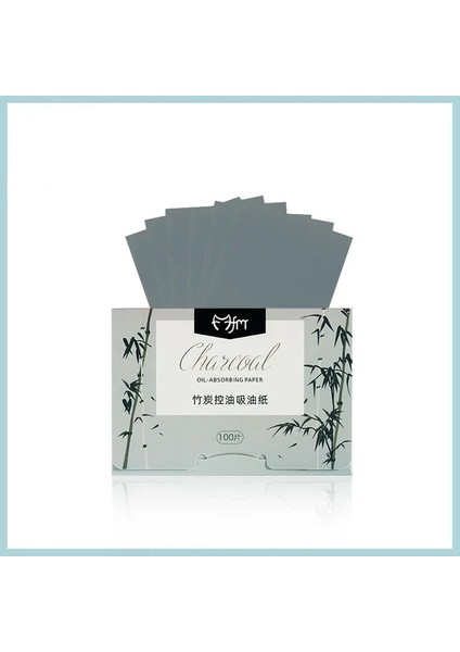 Bambu Kömür 100 Adet Yüz Yağ Kurutma Kağıdı Yeşil Çay Taşınabilir Paspas Yüz Mendil Yüz Temizleyici Yağ Kontrolü Yağ Emici Yüz Temizleme (Yurt Dışından)