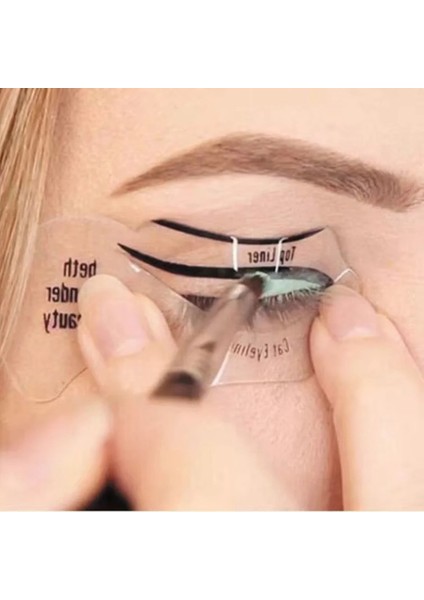 4 Adet Eyeliner Şablonlar Kanatlı Eyeliner Stencil Modelleri Şablon Şekillendirme Araçları Kaşlar Şablon Kart Göz Farı Makyaj Aracı (Yurt Dışından) modelleri