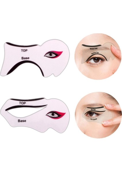 4 Adet Eyeliner Şablonlar Kanatlı Eyeliner Stencil Modelleri Şablon Şekillendirme Araçları Kaşlar Şablon Kart Göz Farı Makyaj Aracı (Yurt Dışından) fırsatları