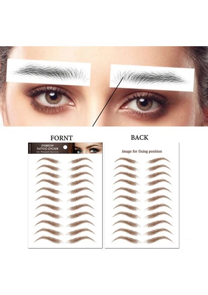 Kahverengi 02 6d Kaşları Etiket Su Transferi Uzun Ömürlü Saç Benzeri Göz Kaş Kaş Dövme Göz Güzellik Göz Kaş Arttırıcılar (Yurt Dışından) fiyatları