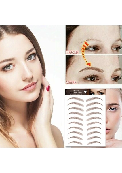 Kahverengi 02 6d Kaşları Etiket Su Transferi Uzun Ömürlü Saç Benzeri Göz Kaş Kaş Dövme Göz Güzellik Göz Kaş Arttırıcılar (Yurt Dışından) indirimleri