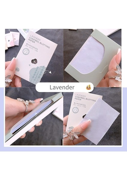No.1 Lavanta 100 Adet Yağ Kontrolü Yüz Emici Kağıt Yüz Yağ Kontrolü Temizleme Mendilleri Emici Levha Yağlı Paspas Doku Güzellik Temizleme Aracı (Yurt Dışından)