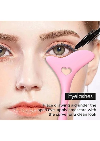 Mavi Yeniden Kullanılabilir Silikon Eyeliner Şablonlar Kanat Ipuçları Marscara Çizim Ruj Giyen Yardım Yüz Kremi Maskesi Aplikatör Makyaj Aracı (Yurt Dışından) indirimleri