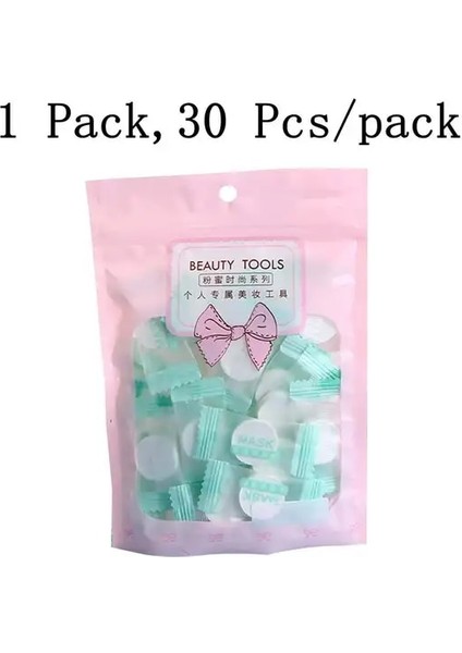 Yeşil 30 Adet Saf Pamuk Nonwoven Kumaş Yüz Maskesi Sıkıştırılmış Yüz Bakımı Dıy Nem Kağıdı Rastgele Renk (Yurt Dışından) fiyatları
