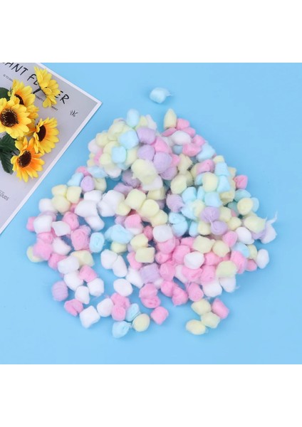 Gösterildiği Gibi Lurrose Pamuk Topları Salon Ev Kullanımı Için Renkli Makyaj Pamuğu Topları 1 Torba / 500G (Yurt Dışından) fiyatları