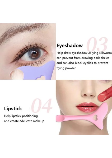 Menekşe Yeniden Kullanılabilir Silikon Eyeliner Şablonlar Kanat Ipuçları Marscara Çizim Ruj Giyen Yardım Yüz Kremi Maskesi Aplikatör Makyaj Aracı (Yurt Dışından) modelleri
