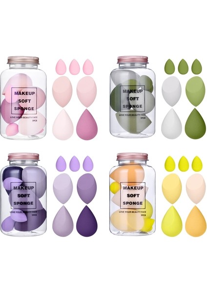Taro Mor 7 Adet Makyaj Blender Sünger Toz Kapatıcı Fondöten Kapatıcı Noktalamalı Süper Yumuşak Güzellik Yumurta Kızlar Kozmetik Aracı E1YD (Yurt Dışından) fırsatları