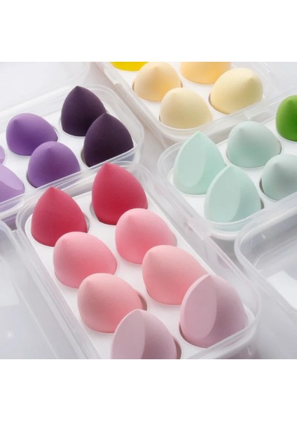 Sarı 4 Adet 4/8 Adet Yeni Güzellik Yumurta Kabak Su Damlası Puf Makyaj Yumurta Renkli Yastık Kozmetik Sünger Puf Islak ve Kuru Kullanım Güzellik Aracı Set (Yurt Dışından) modelleri