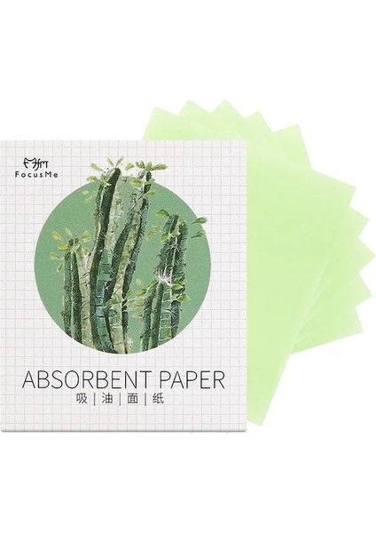 GREEN-50PCS 50/100 Adet/kutu Yüz Yağı Taşınabilir Kurutma Kağıdı Paspas Yüz Mendil Yüz Temizleyici Yağ Kontrolü Yağ Emici Yüz Havlusu Araçları (Yurt Dışından)