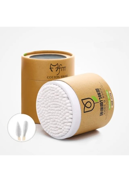 Beyaz 200 Adet/kutu Bambu Bebek Pamuk Çubukla Tek Kullanımlık Çift Kafa Ahşap Sopa Kadın Makyaj Pamuk Tomurcukları Ucu Kulak Çubuğu Sağlık Güzellik Araçları (Yurt Dışından)