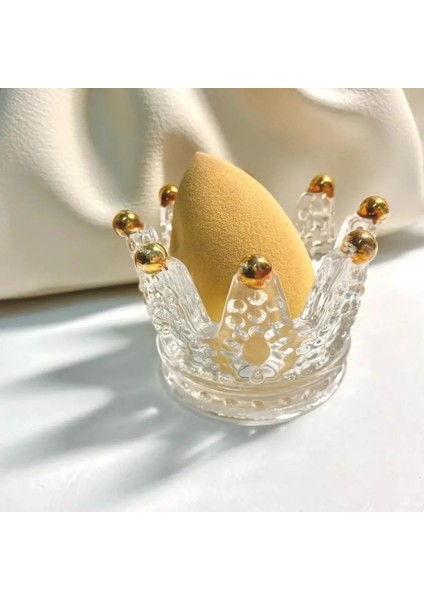 Altın Makyaj Yumurta Tutucu Taç Şekli Aşınmaya Dayanıklı Cam Vintage Güzellik-Ev Için Blender Sünger Standı (Yurt Dışından) indirimleri