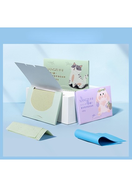 Siyah 100 Adet Taşınabilir Yüz Yağı Kurutma Kağıdı Paspas Yüz Mendil Yüz Temizleyici Yağ Kontrolü Yağ Emici Yüz Temizleme Araçları Yeni (Yurt Dışından) modelleri