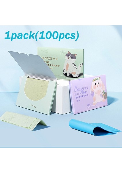 MINT-100PCS 100PCS Taşınabilir Yüz Yağı Kurutma Kağıdı Paspas Yüz Mendil Yüz Temizleyici Yağ Kontrolü Yağ Emici Yüz Temizleme Araçları Yeni (Yurt Dışından)