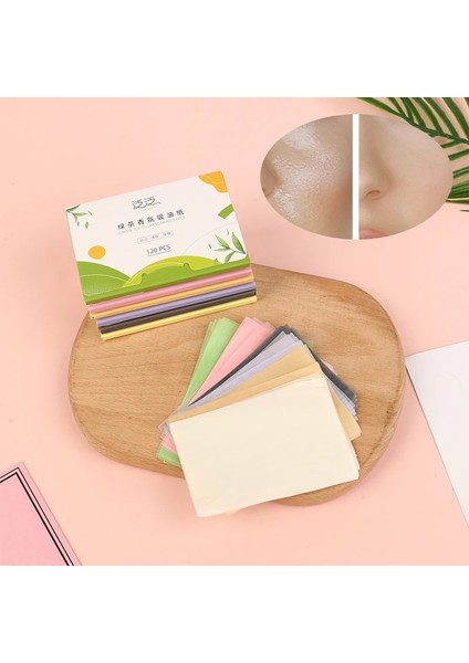Tip 1--100 Adet Yüz Emici Kağıt Yüz Mendil Matcha Anti-Yağ Kağıt Yağ Emici Levhalar Kozmetik Makyaj Yüz Temizleme Araçları (Yurt Dışından)