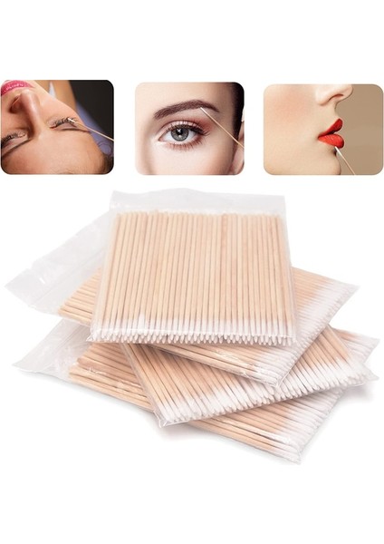 Pembe 400 Adet Sivri Uçlu Pamuklu Çubukla, Hassas Microblading Pamuk Uçlu, Makyaj Kozmetik Çivi Temiz Için Mikro Çubuklu Çubuklar (Yurt Dışından)