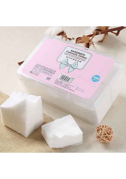 1 Paket 1000 Adet/paket Tek Kullanımlık Pamuk Pedler Pamuk Mendil Yumuşak Makyaj Temizleme Pedleri Ultra Ince Yüz Temizleme Kağıdı Mendil Makyaj Aracı (Yurt Dışından)