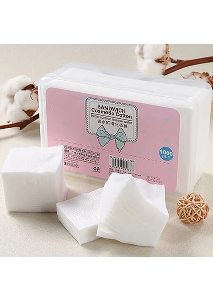 1 Paket 1000 Adet/paket Tek Kullanımlık Pamuk Pedler Pamuk Mendil Yumuşak Makyaj Temizleme Pedleri Ultra Ince Yüz Temizleme Kağıdı Mendil Makyaj Aracı (Yurt Dışından)